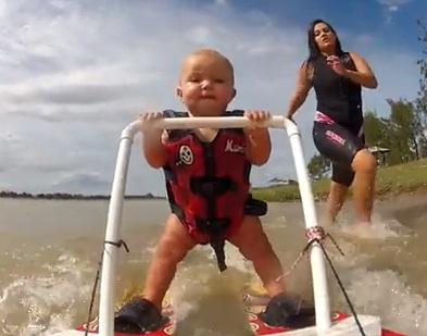 Viral Videos: Easy Ryder, Toddler Water Skis Before He Can Walk
