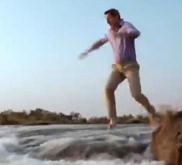 Viral Videos: Daredevil Professor Leaps into Victoria Falls