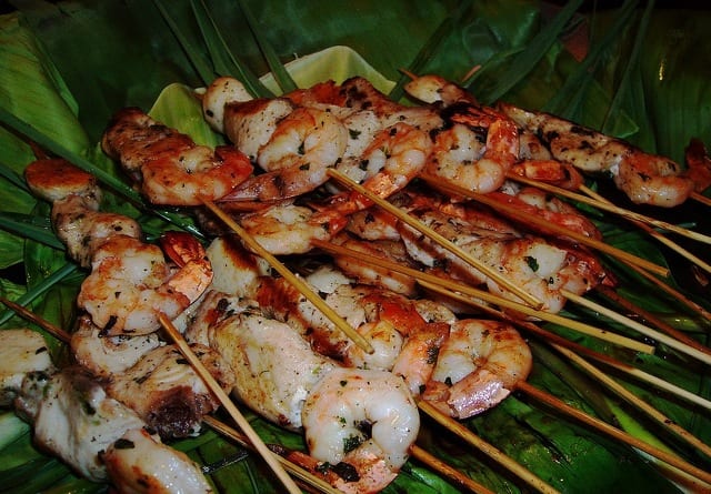 State College - Seafood skewers