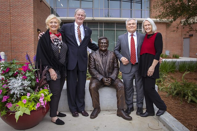 State College - EOAS building ribbon cuttingBarron statue2020