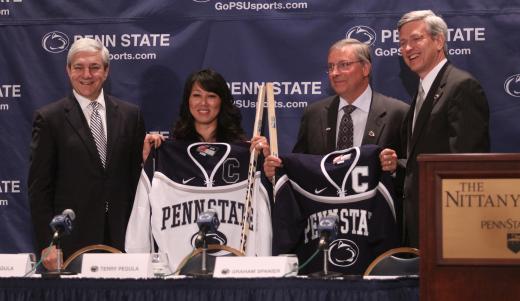State College - Graham Spanier|Hockey announcement|Terrence Pegula