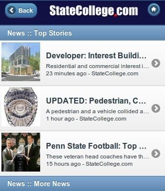 State College - Mobile site