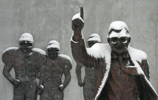 State College - Snowy Statue