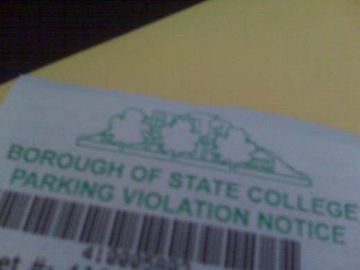 State College - Parking ticket