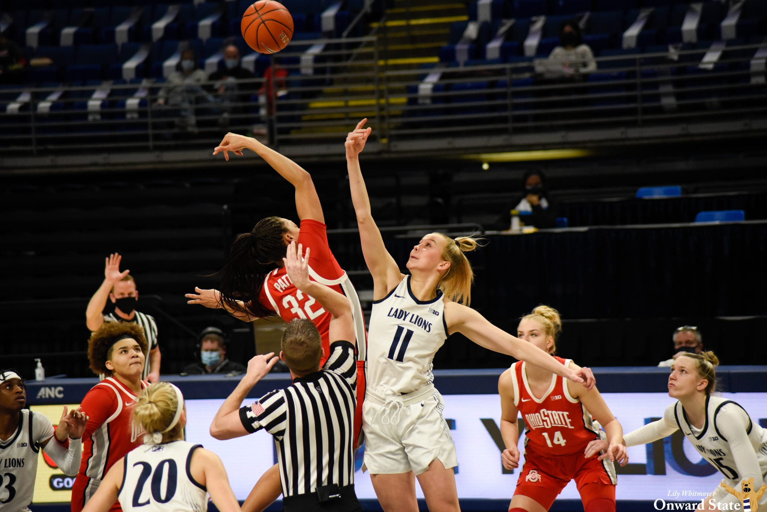 State College - Lady Lion basketball vs Ohio State Anna Camden tipoff 2-24-21