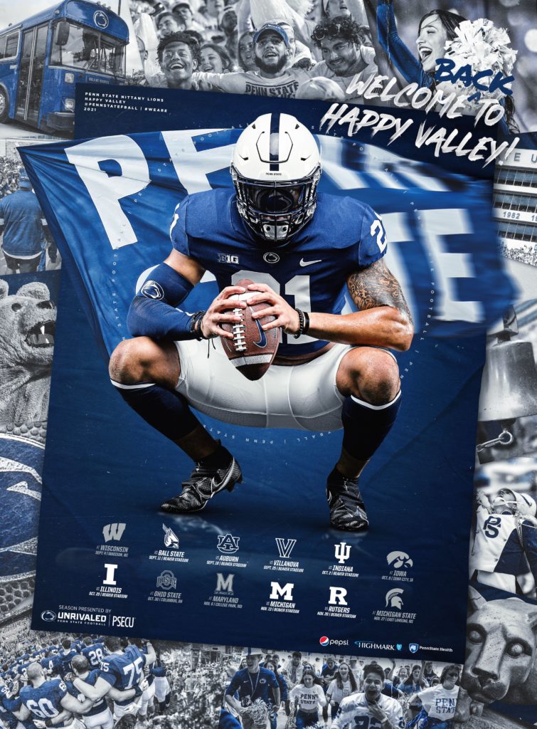 Penn State Football Unveils 2021 Schedule Posters State College, PA