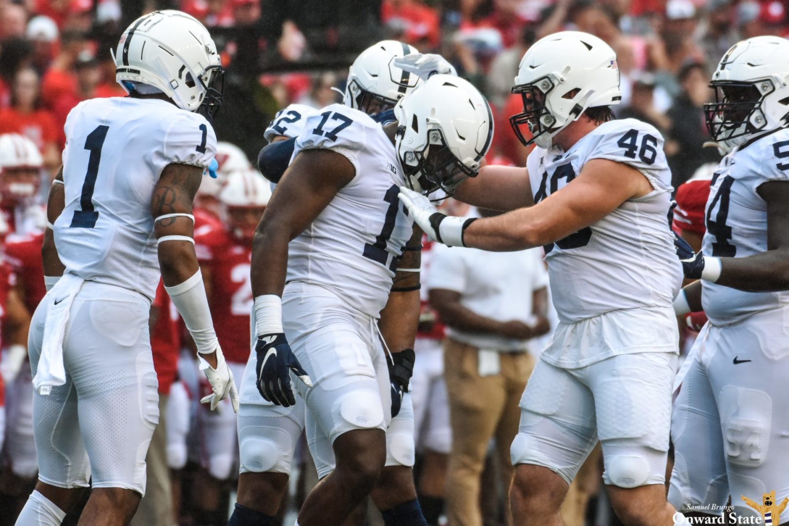 State College - Arnold Ebiketie with defense