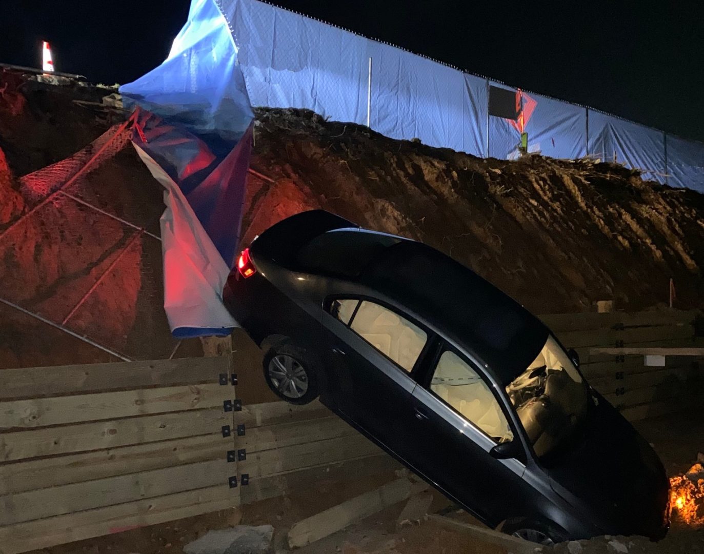 State College - construction site crash