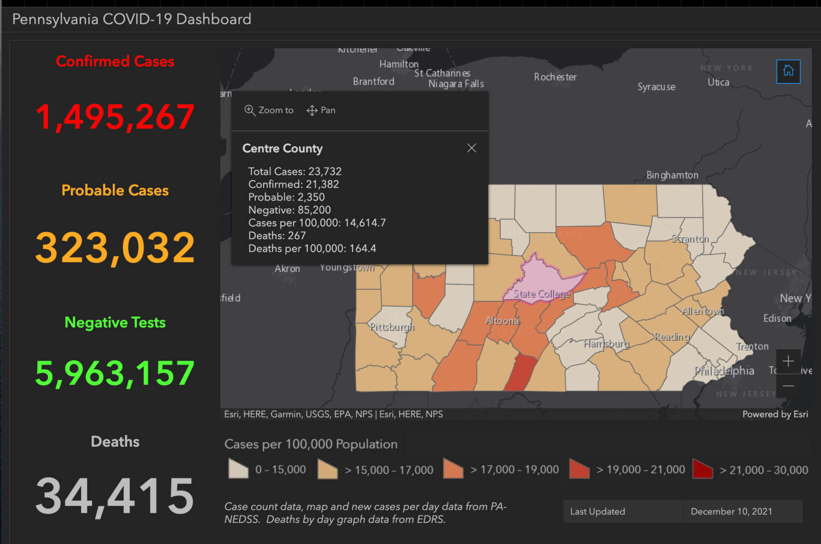 State College - covid-19 dashboard 12-10-21