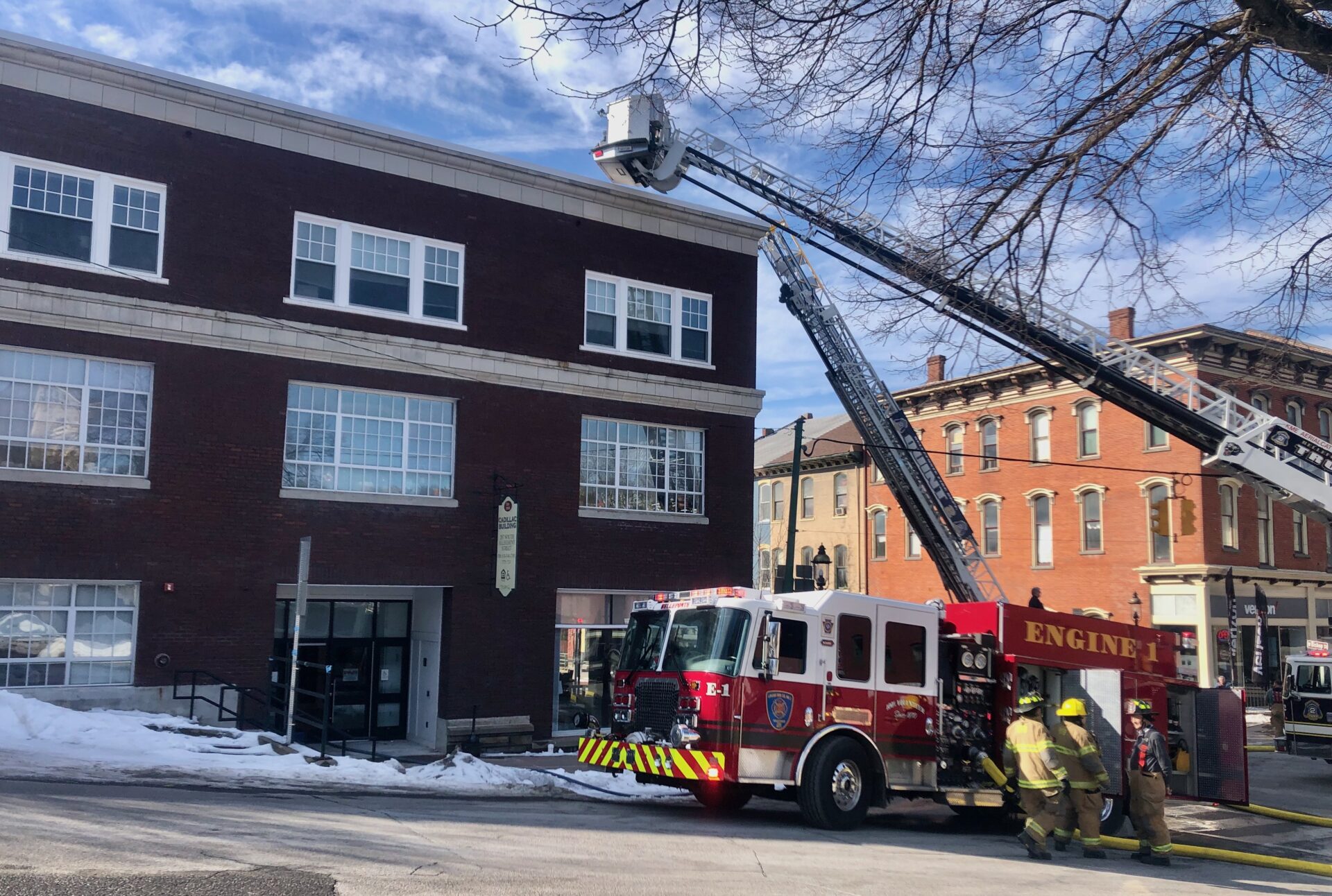 State College - cadillac building fire