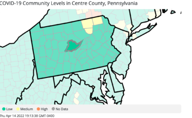 Centre County Remains at Low COVID-19 Community Level, Adds 25 Cases