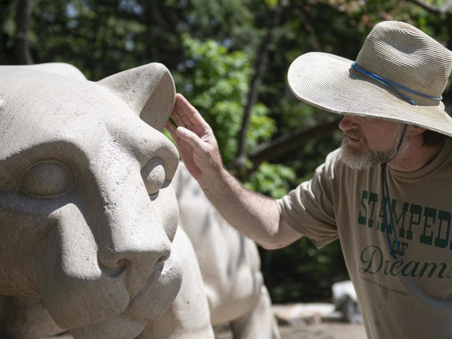 State College - Lion Shrine Repair 5-26-22 credit patrick mansell
