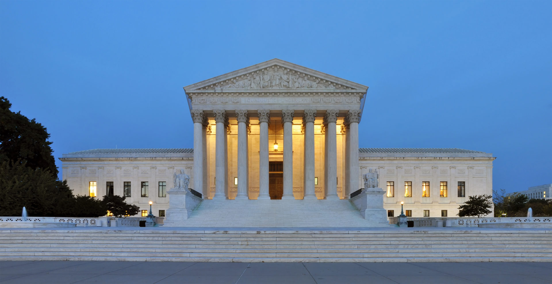State College - Panorama_of_United_States_Supreme_Court_Building_at_Dusk