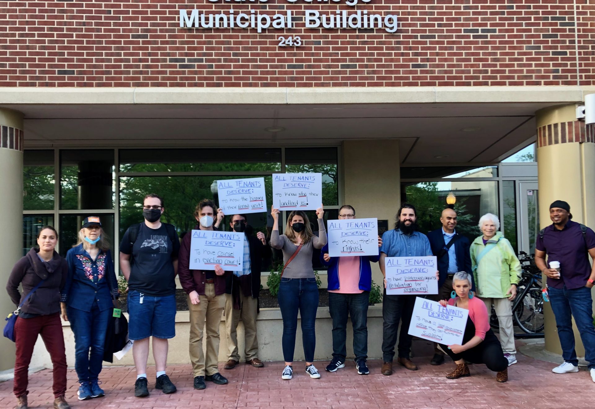 State College - tenants rights rally