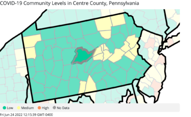 Centre County Stays at Low COVID-19 Community Level