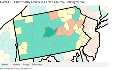 Centre County Returns to Low COVID-19 Community Level