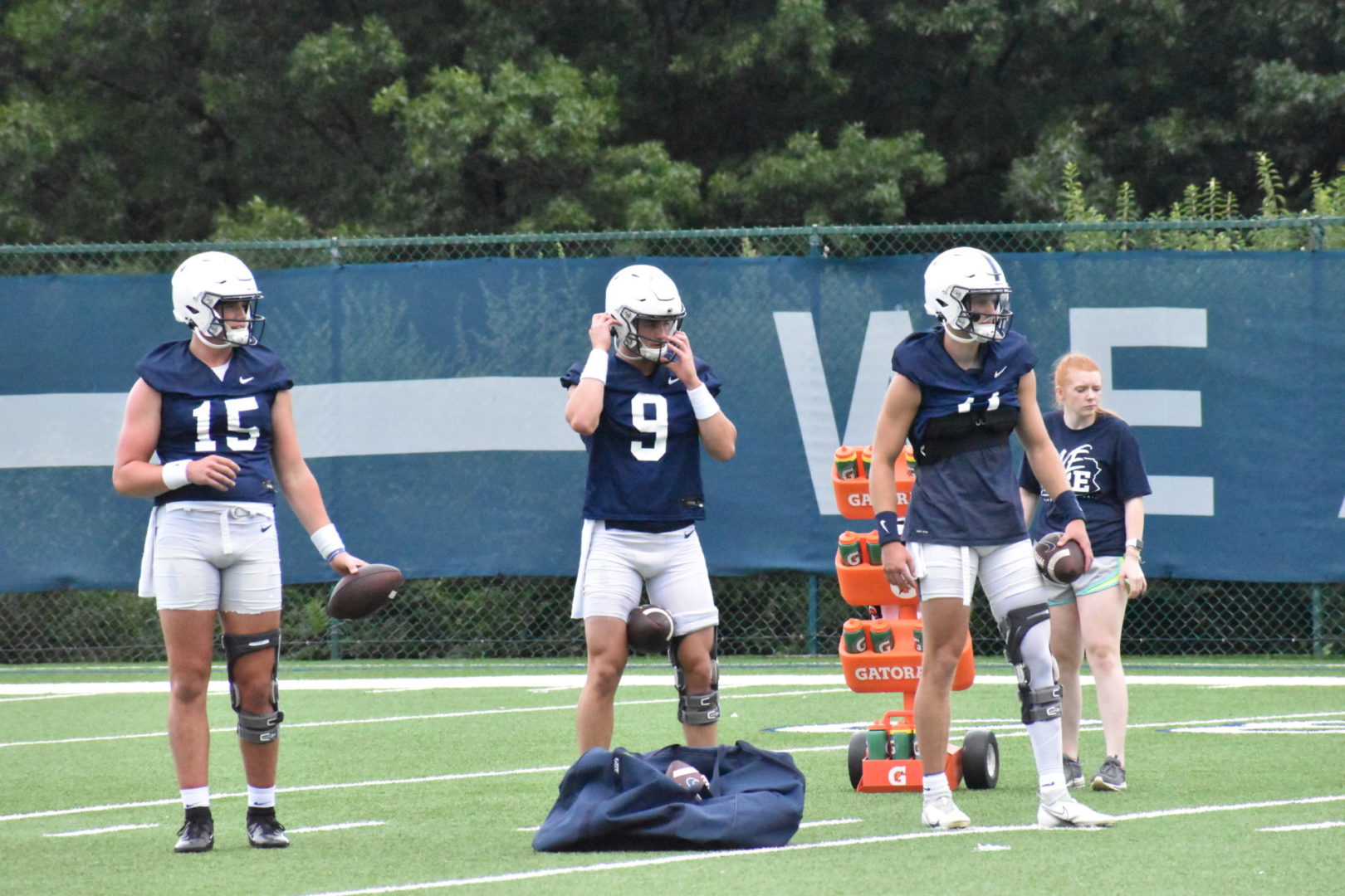 Quarterbacks Drew Allar, Beau Pribula and Christian Veilleux.