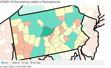 Centre County Returns to Low COVID-19 Community Level
