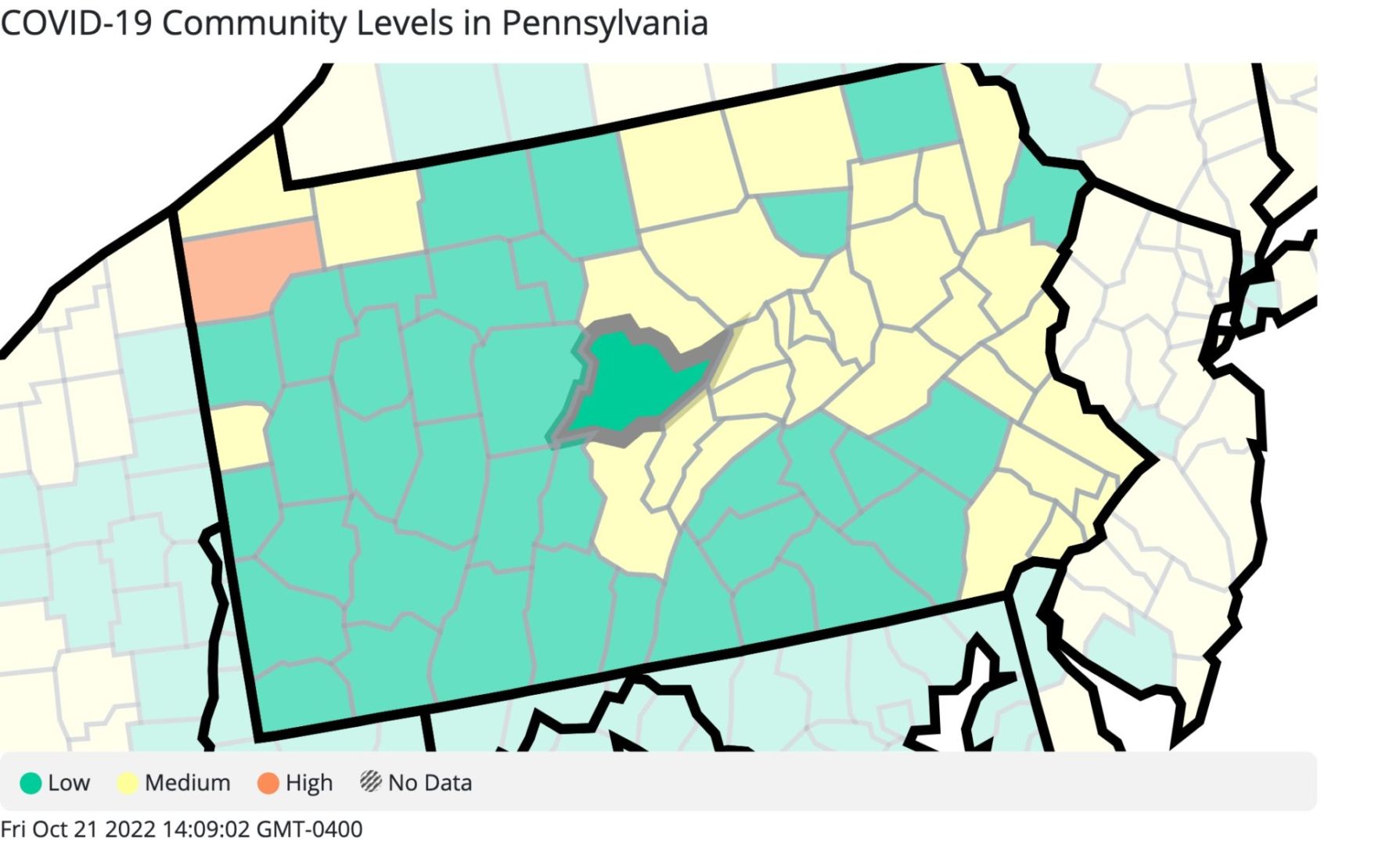 Centre County Stays at Low COVID-19 Community Level for Fifth Straight Week