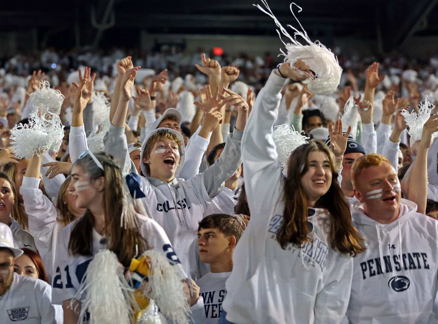 State College - white out 2022 student section