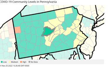 Centre County Stays at Low COVID-19 Community Level for 10th Consecutive Week