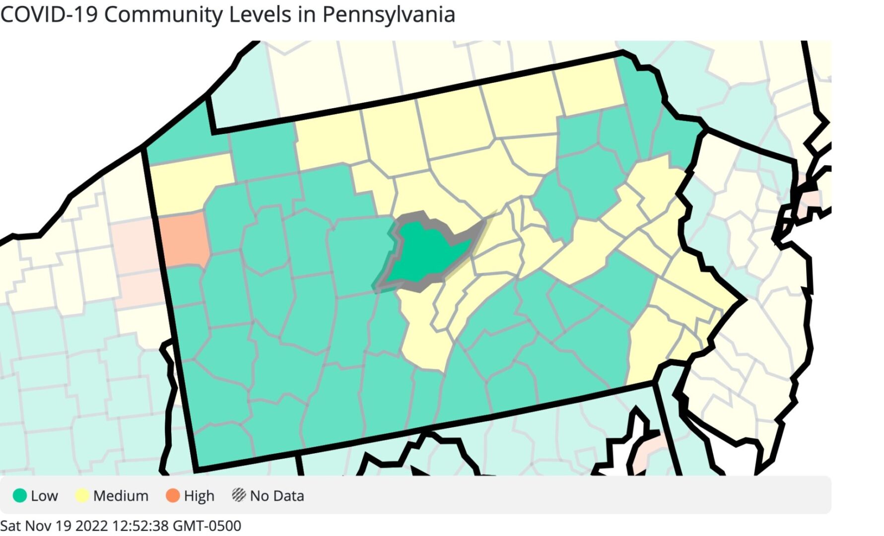 Centre County Remains at Low COVID-19 Community Level for 9th Straight Week