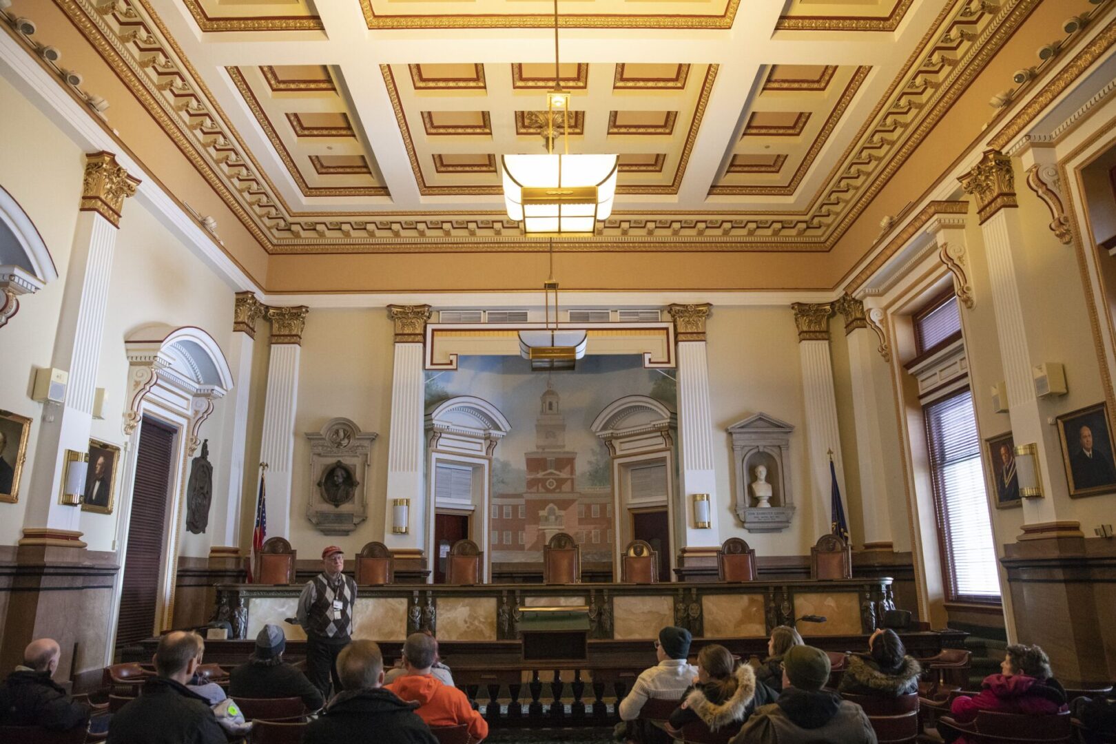 State College - courtroom - spotlight - credit heather khalifa inquirer
