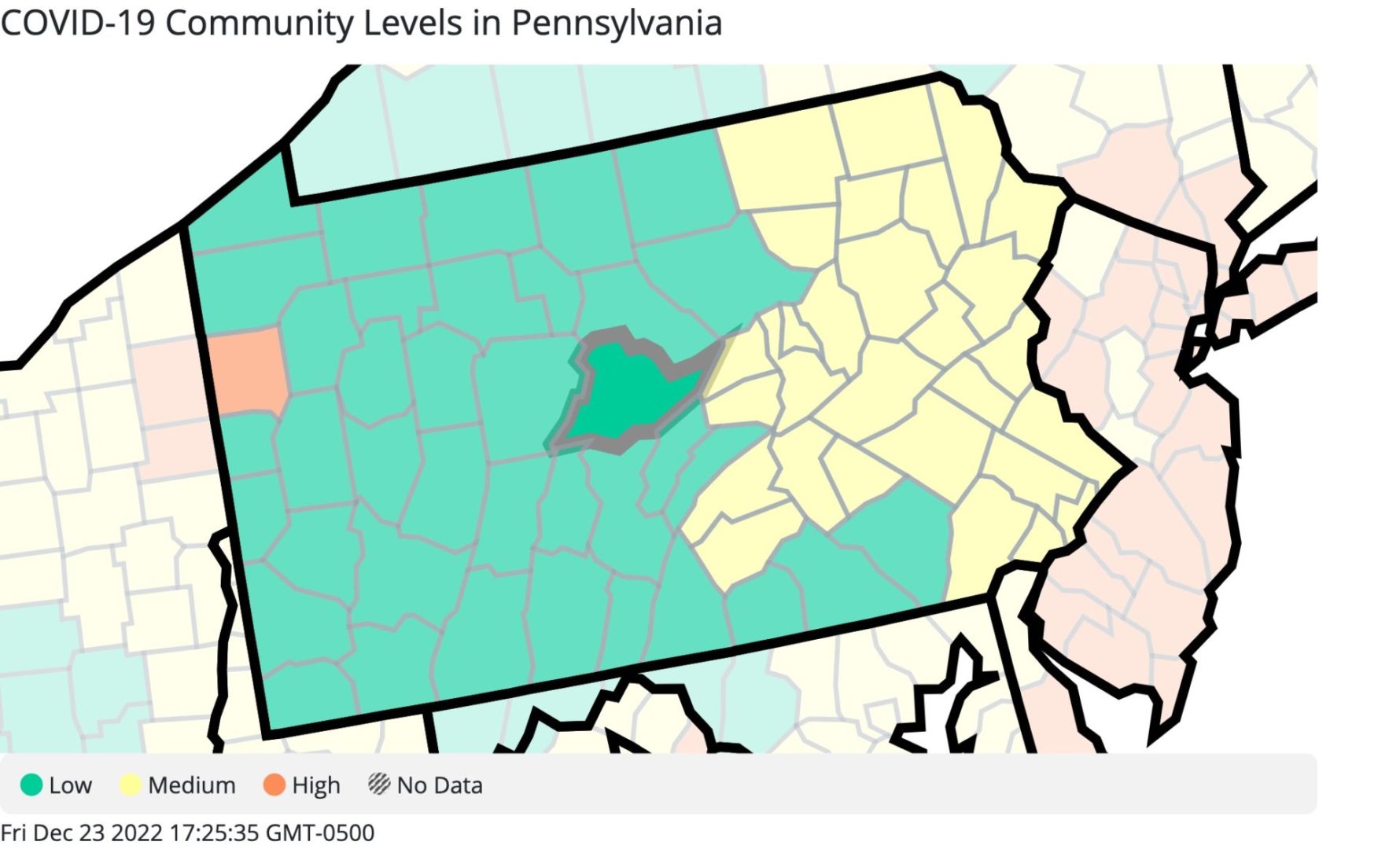 State College - Pennsylvania_COVID-19_Community_Levels 122222