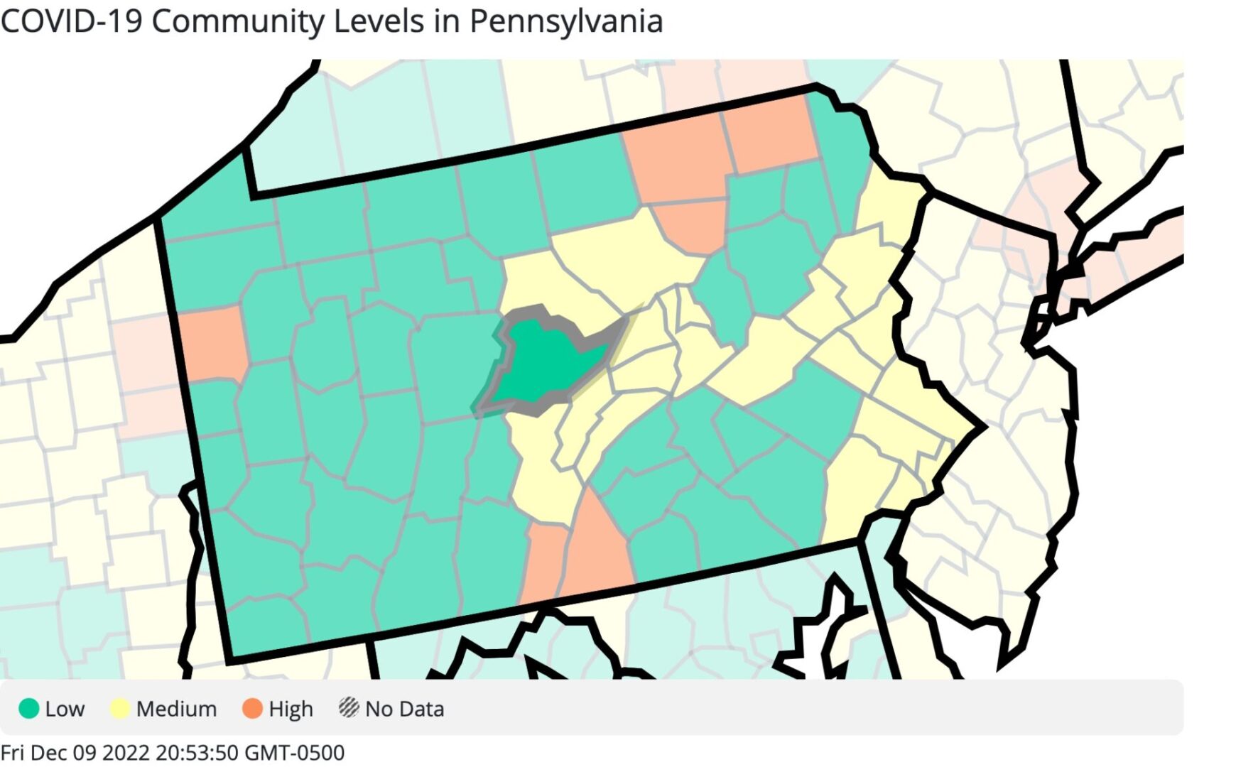 Centre County Stays at Low COVID-19 Community Level as Cases Rise