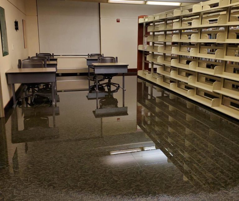 Schlow Library Closed Through at Least Tuesday for Clean Up from Burst Pipe