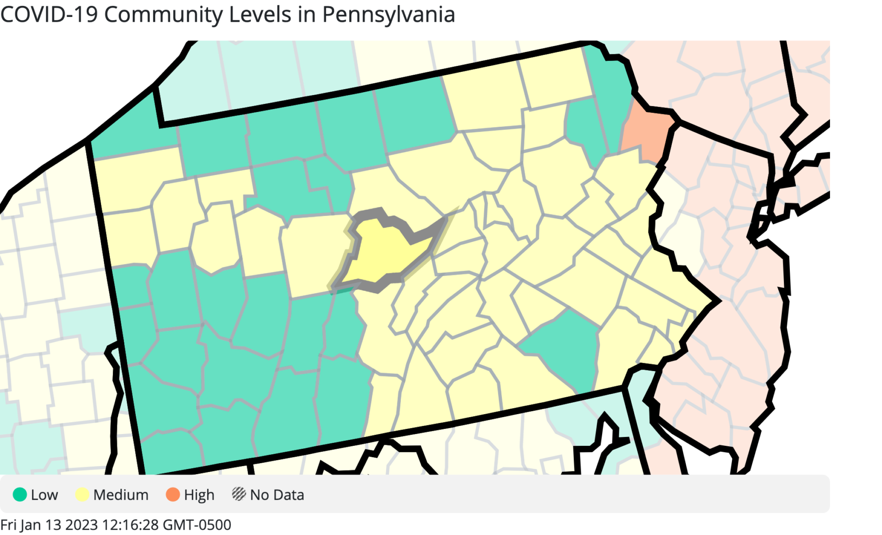 Centre County Moves to Medium COVID-19 Level for First Time in Four Months