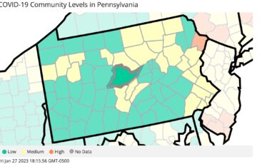 Centre County Remains at Low COVID-19 Community Level