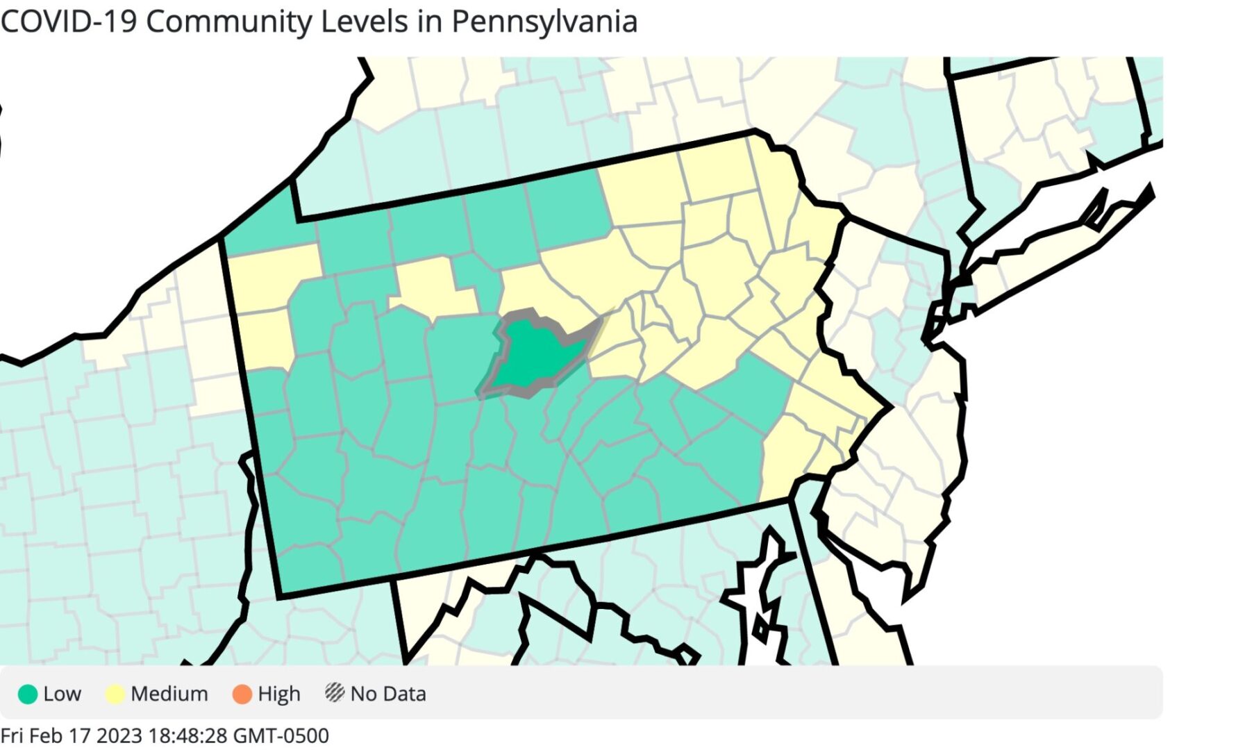 Centre County Stays at Low COVID-19 Community Level as New Cases Continue to Rise
