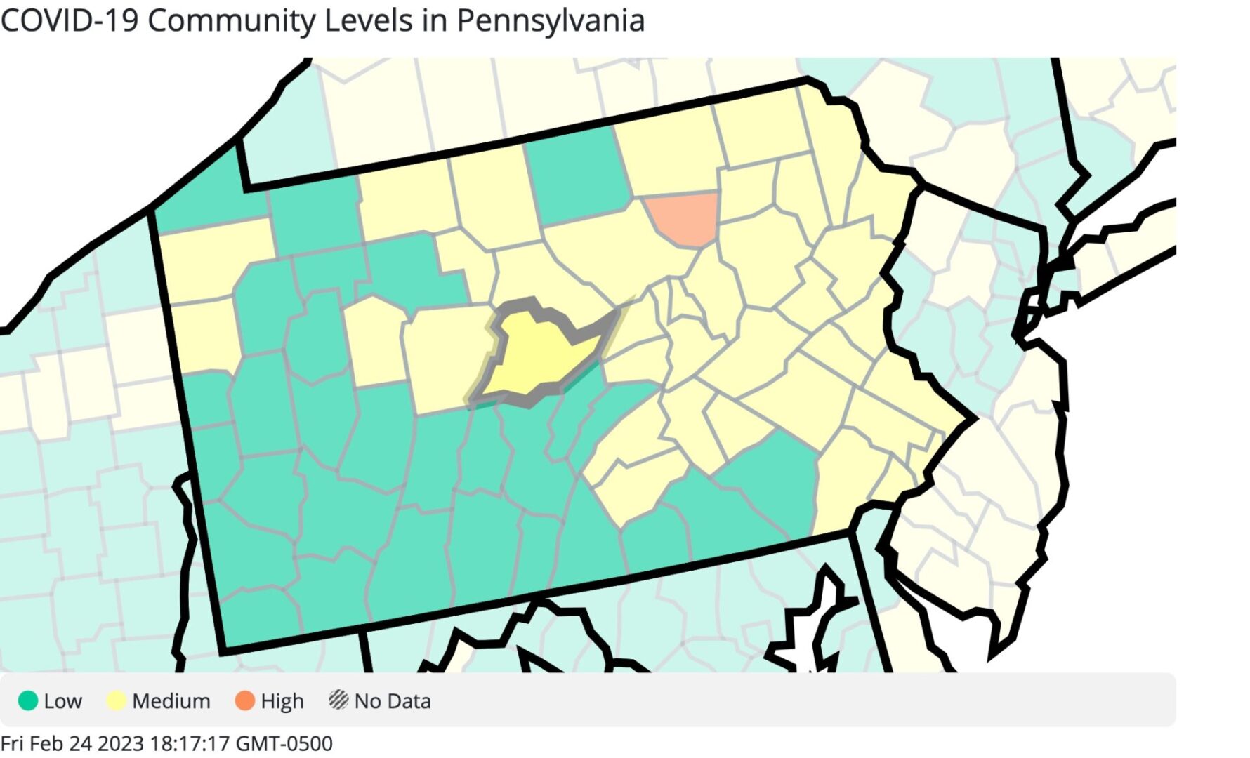 Centre County Moves to Medium COVID-19 Community Level