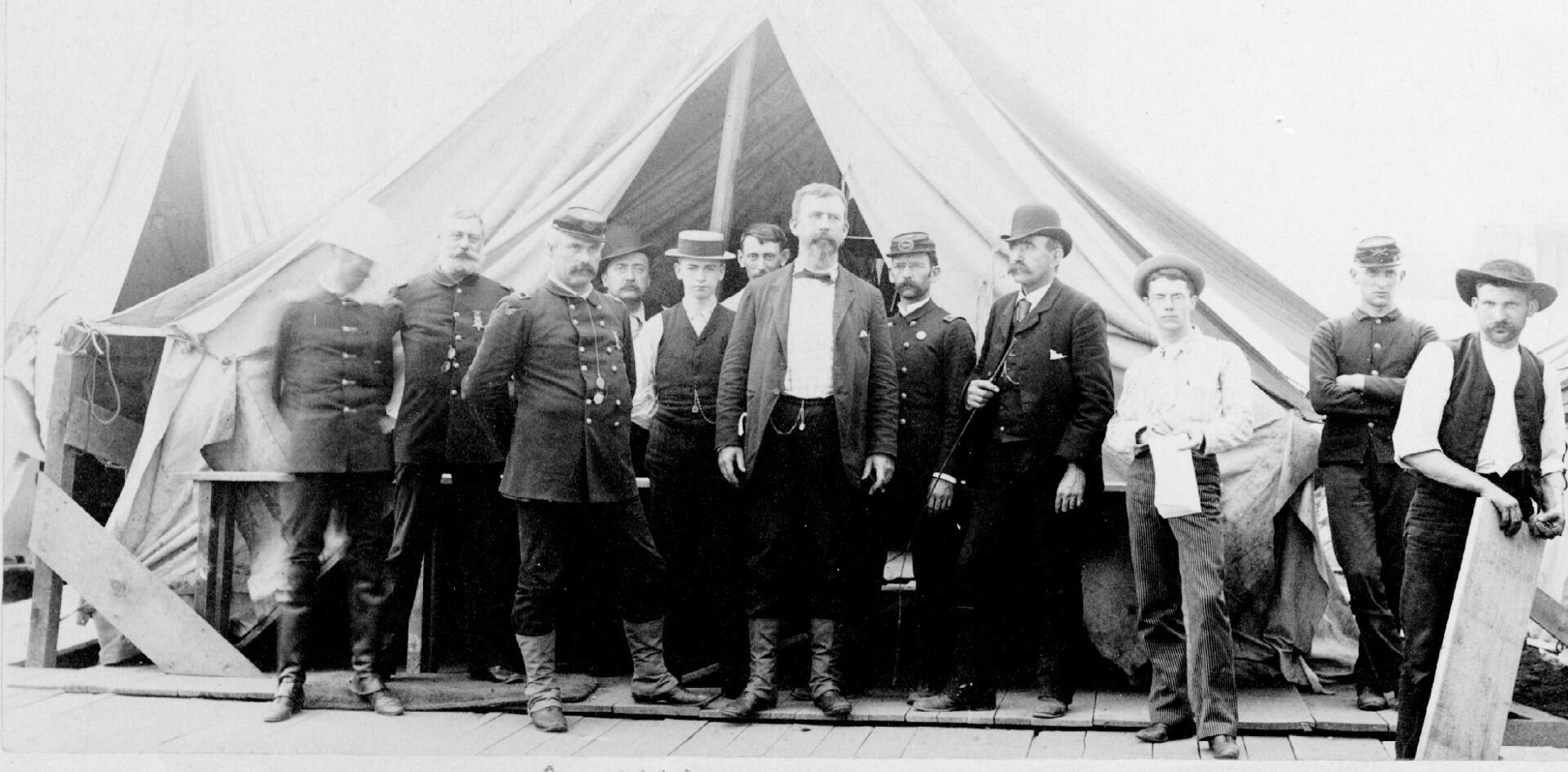 State College - General Hastings in Center, “Courtesy of the Johnstown Flood Museum Archives, Johnstown Area Heritage Association”