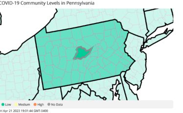 All of Pennsylvania at Low COVID-19 Community Level as Cases, Hospitalizations Continue to Fall