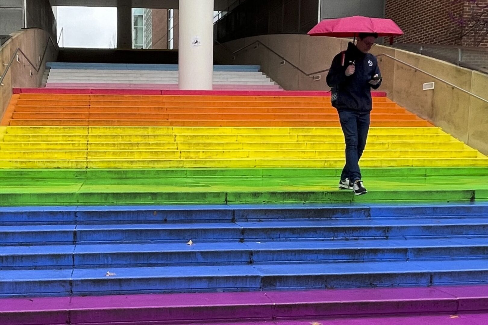 State College - rainbow staircase credit heather khalifa phila inq