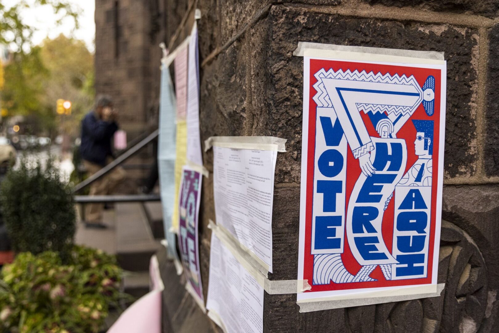 State College - voting signs philly credity tyger williams