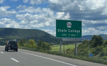 State College exit sign