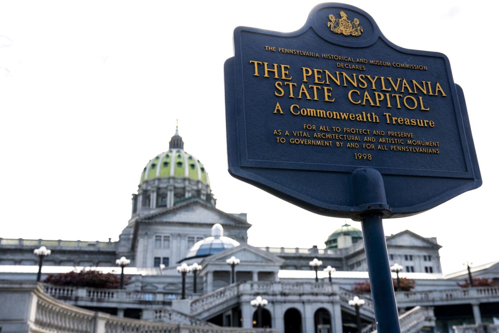 State College - state capitol w historical sign credit tom gralish phila inq