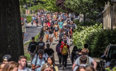 State College - students walk penn state sept 22