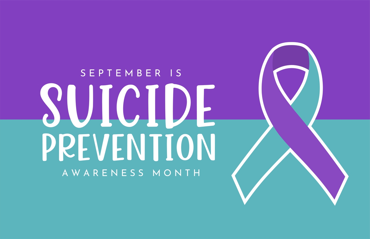 State College - Suicide Prevention Awareness Month poster, September. Vector