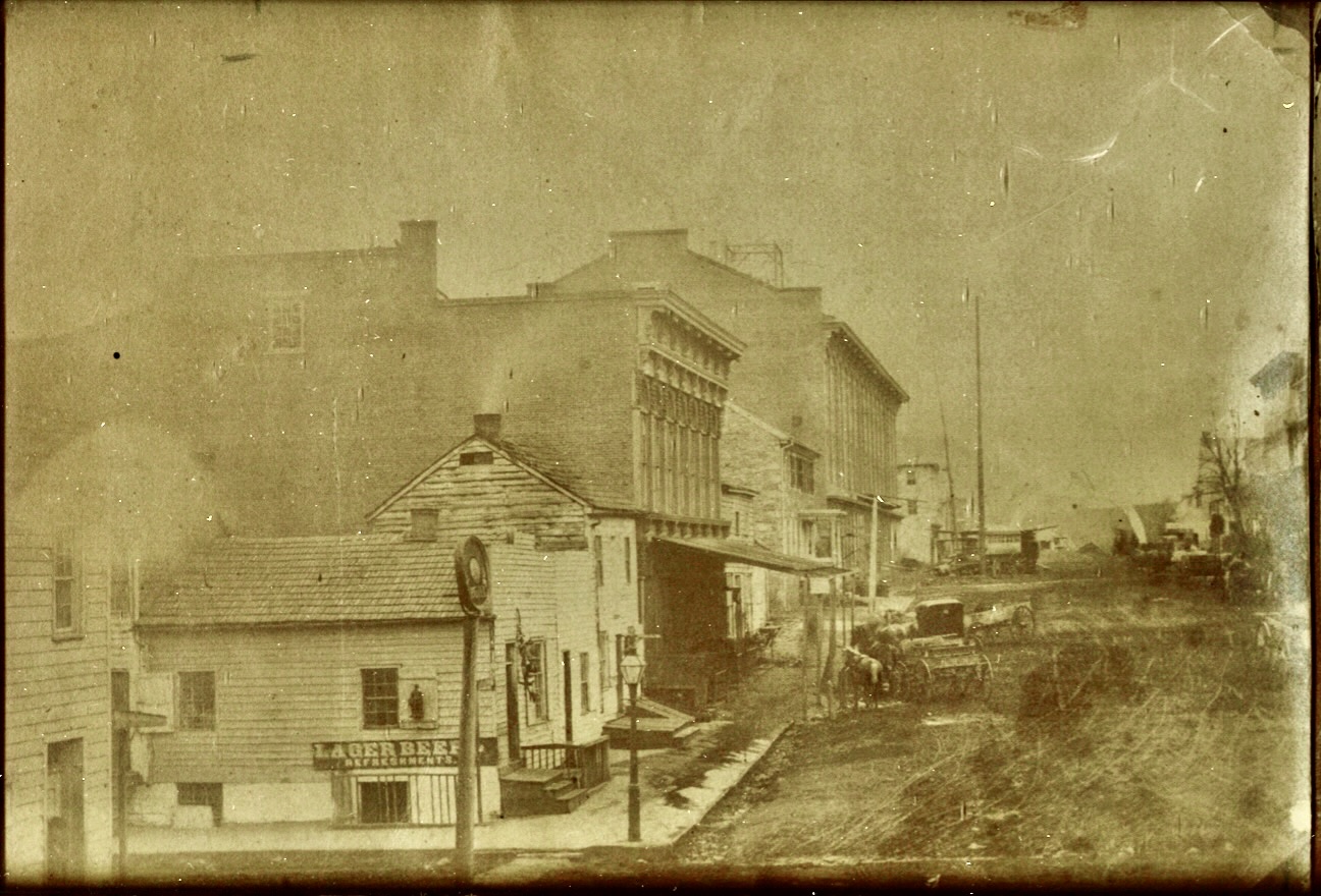 State College - Bellefonte Strychnine Corner 1865 courtesy of CCLHM