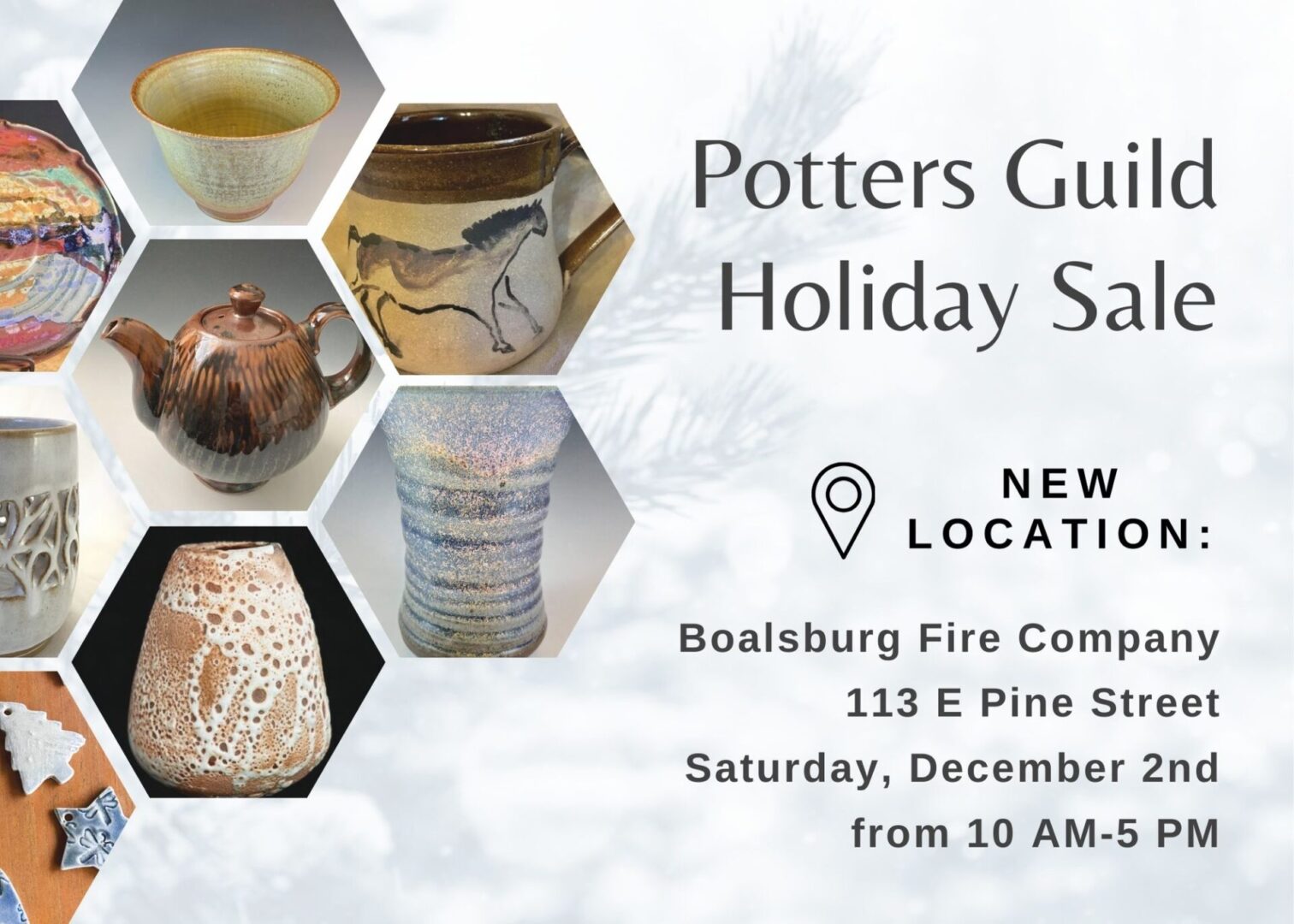 Potters Guild Holiday Sale at Boalsburg Fire Company in State College
