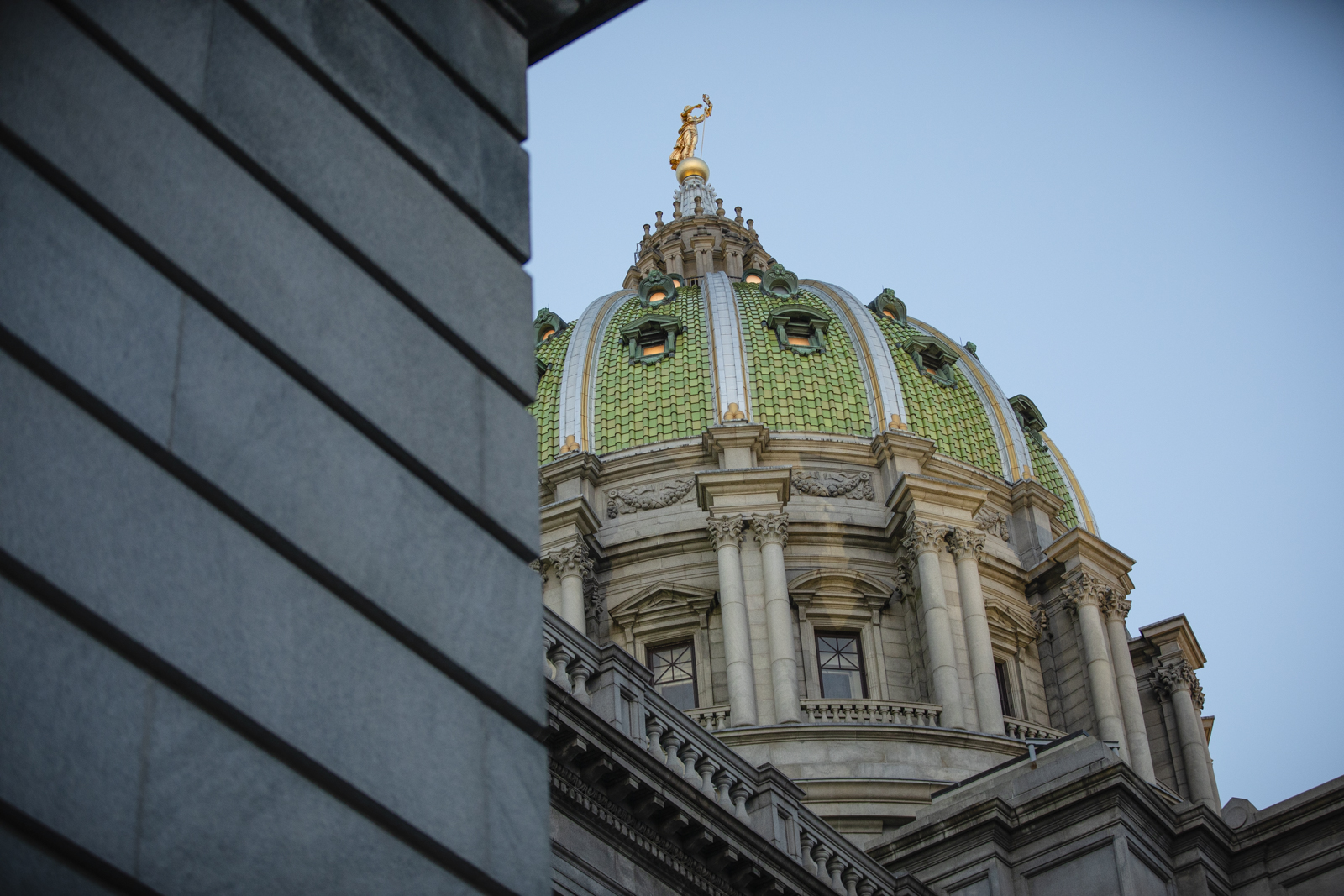 State College - Pennsylvania State Capitol building in Harrisburg on July 26, 2023.