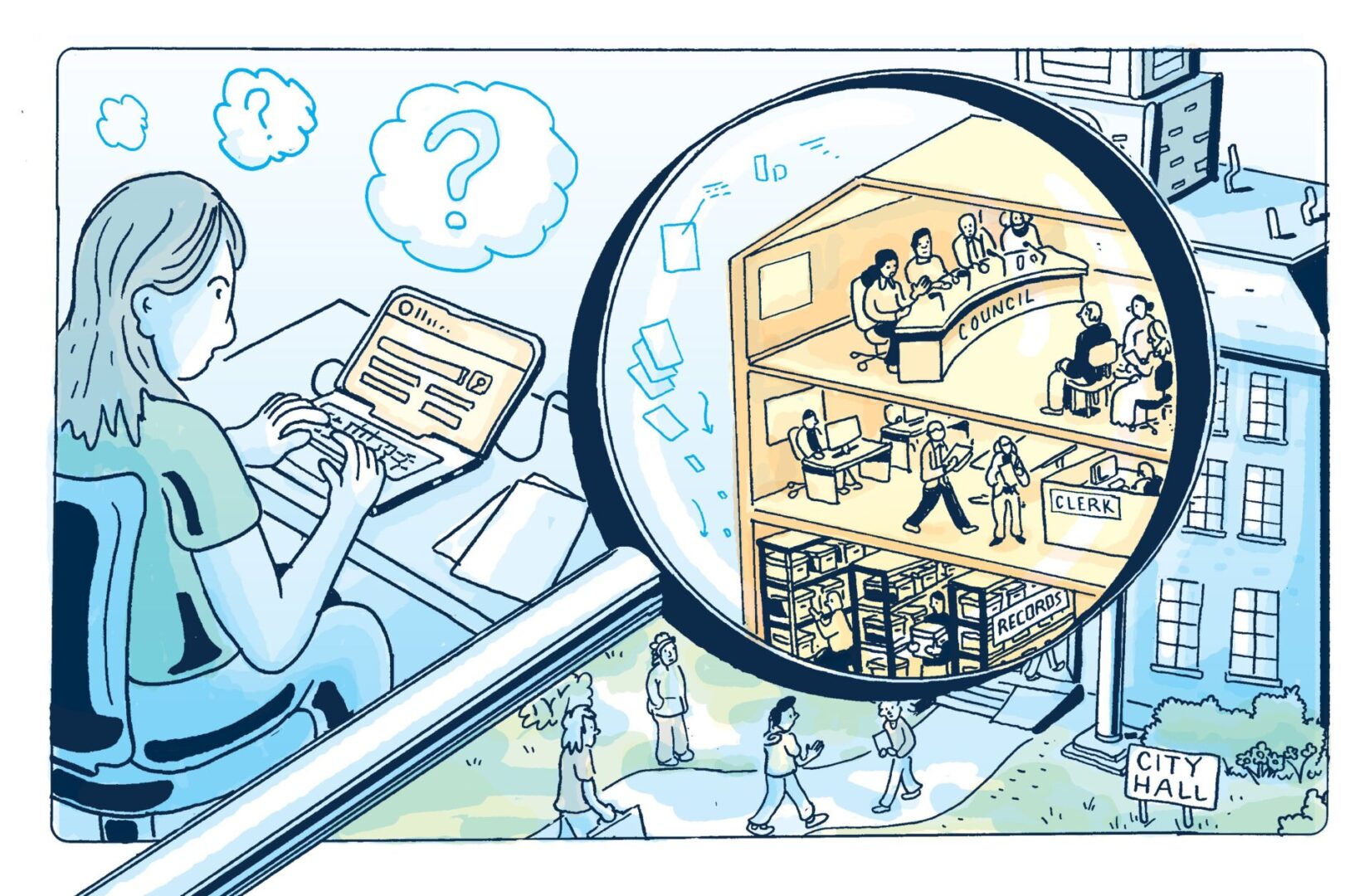 State College - How government works illustration