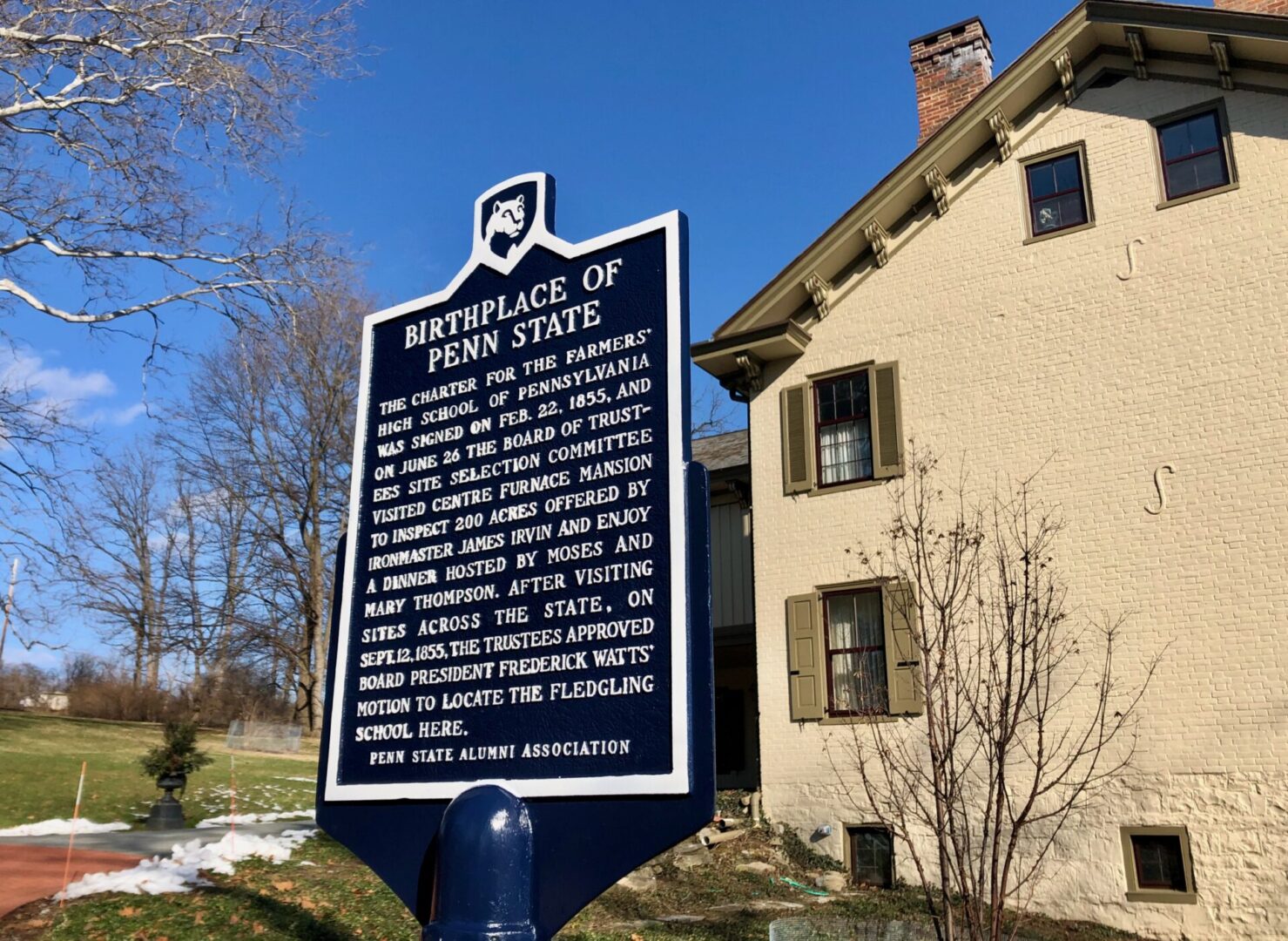 State College - cchs mansion marker
