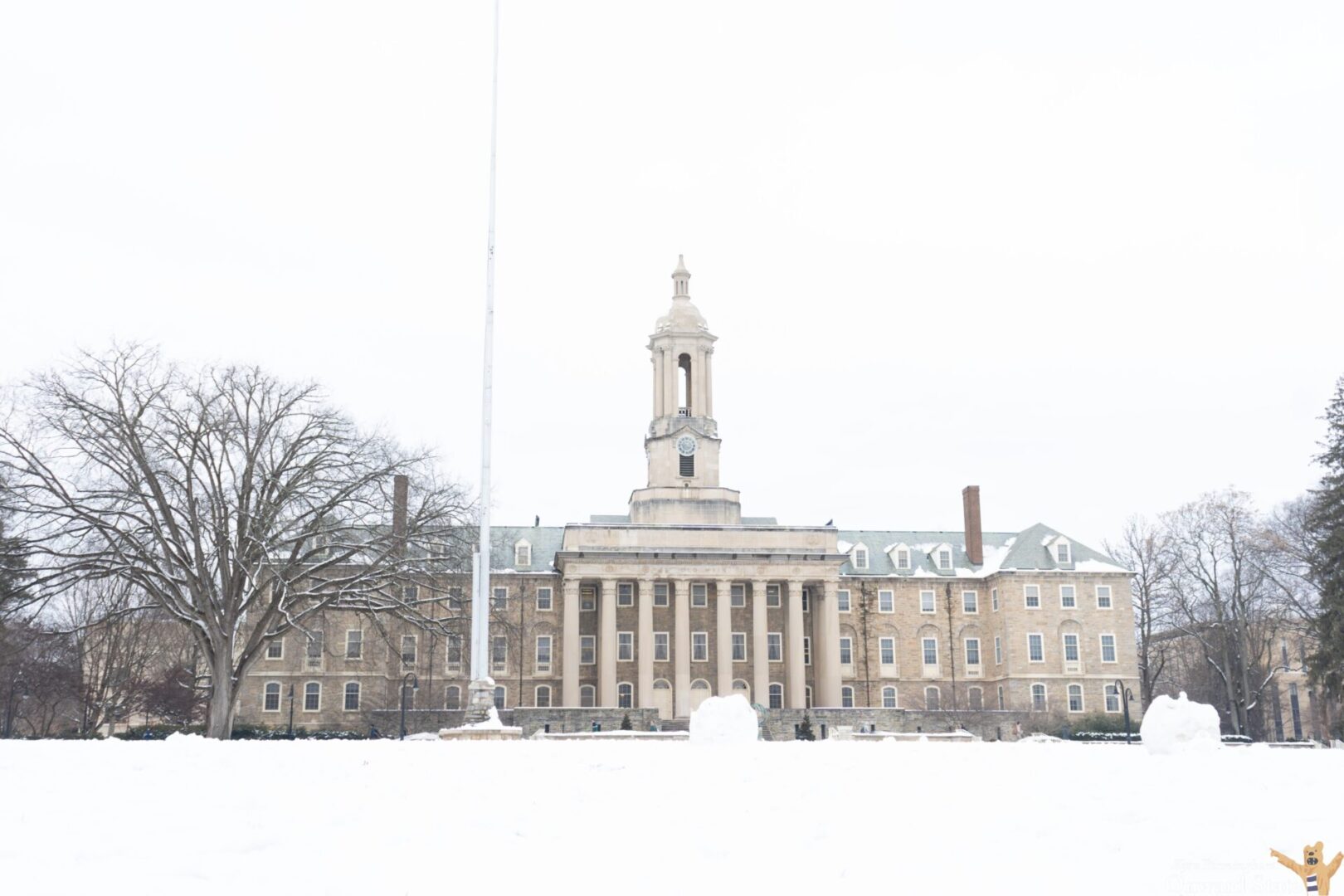State College - old main snow 2024