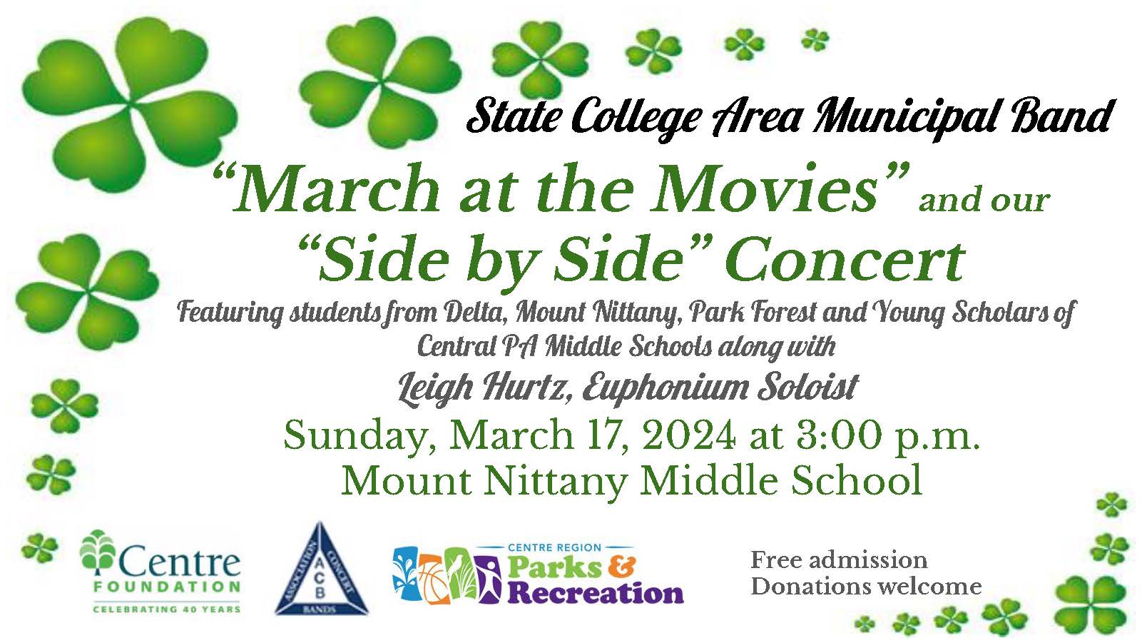 State College Municipal Band March to the Movies Concert in State College,  PA | Event Calendar | StateCollege.com