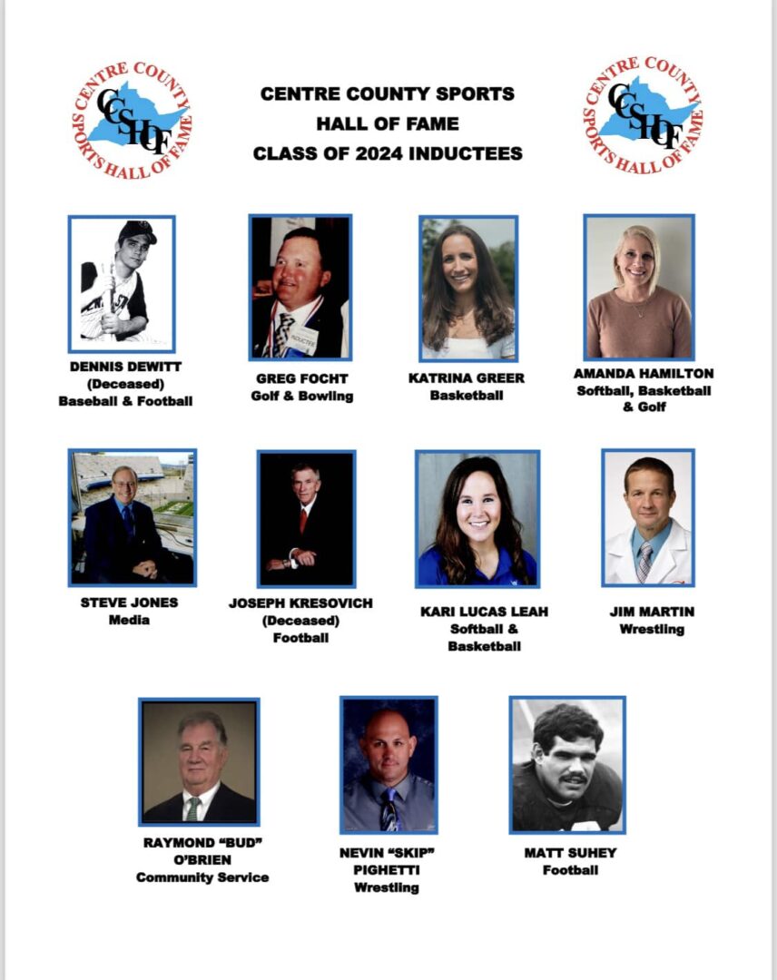 Centre County Sports Hall of Fame names 2024 inductees Centre County